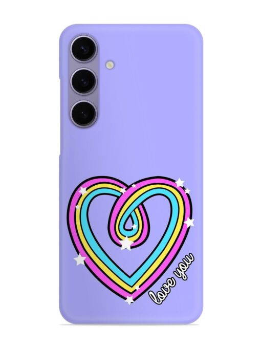 Colorful Rainbow Heart Snap Case for Samsung Galaxy S24 (5G) Zapvi