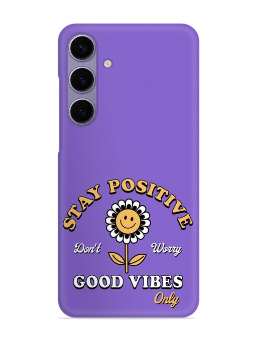 Retro Positive Flower Snap Case for Samsung Galaxy S24 (5G) Zapvi