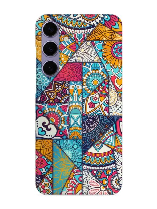 Patchwork Pattern Vintage Snap Case for Samsung Galaxy S24 (5G) Zapvi