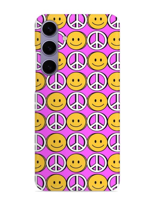 Smiley Face Peace Snap Case for Samsung Galaxy S24 (5G) Zapvi