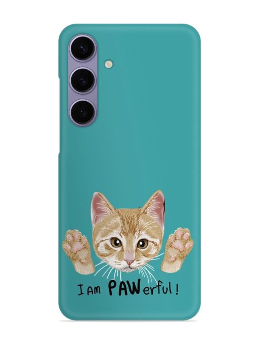 Typography Slogan Cat Snap Case for Samsung Galaxy S24 Plus (5G) Zapvi