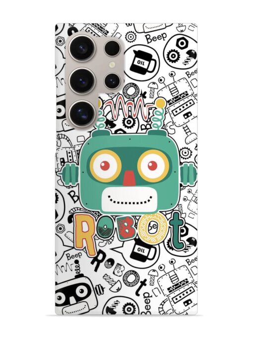 Robot Modern Seamless Pattern Snap Case for Samsung Galaxy S24 Ultra (5G) Zapvi