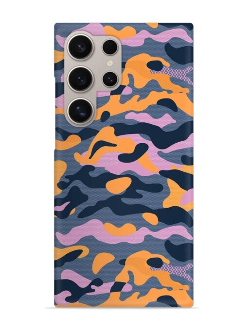 Camouflage Army Military English Orange Art Snap Case for Samsung Galaxy S24 Ultra (5G) Zapvi