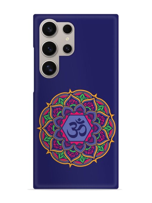 Om Mandala Art Blue Snap Case for Samsung Galaxy S24 Ultra (5G) Zapvi