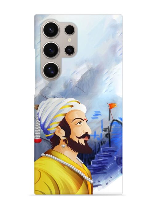 Shivaji Maharaj Color Paint Art Snap Case for Samsung Galaxy S24 Ultra (5G) Zapvi