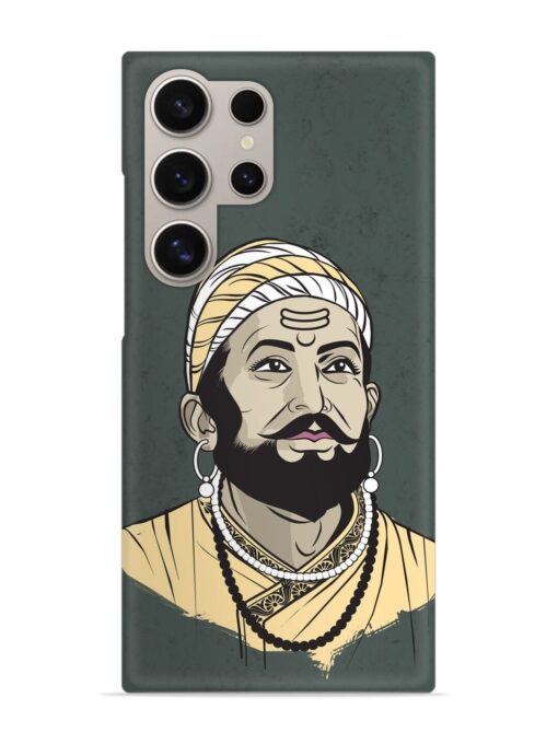 Shivaji Maharaj Vector Art Snap Case for Samsung Galaxy S24 Ultra (5G) Zapvi