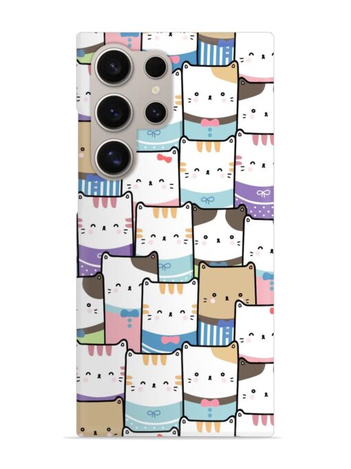 Cute Adorable Cat Snap Case for Samsung Galaxy S24 Ultra (5G) Zapvi