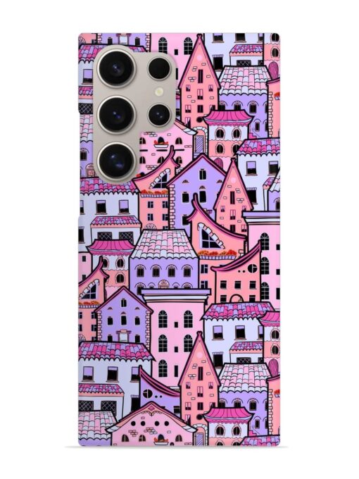 Seamless Pattern Houses Snap Case for Samsung Galaxy S24 Ultra (5G) Zapvi