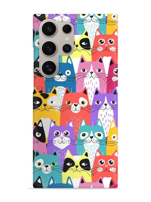 Funny Cartoon Cats Snap Case for Samsung Galaxy S24 Ultra (5G) Zapvi