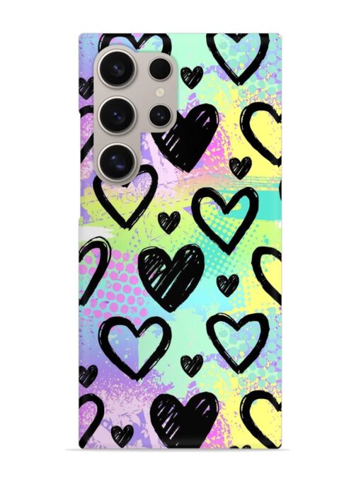 Bright Pattern Hearts Snap Case for Samsung Galaxy S24 Ultra (5G) Zapvi