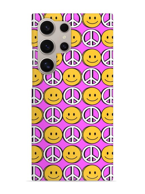 Smiley Face Peace Snap Case for Samsung Galaxy S24 Ultra (5G) Zapvi