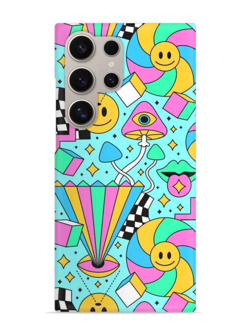 Trippy Rainbow 60S Snap Case for Samsung Galaxy S24 Ultra (5G) Zapvi