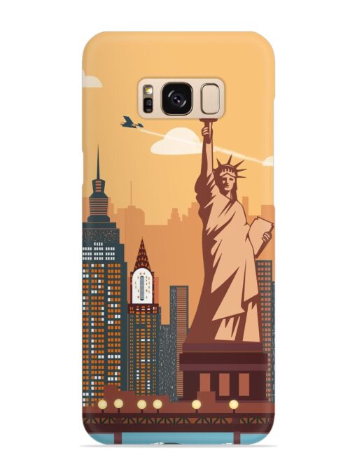 New York Statue Of Liberty Architectural Scenery Snap Case for Samsung Galaxy S8 Zapvi