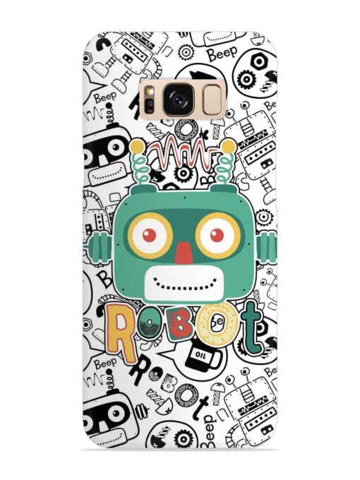 Robot Modern Seamless Pattern Snap Case for Samsung Galaxy S8 Zapvi