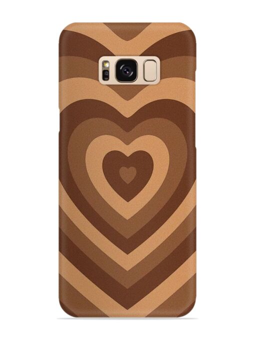 Brown Heart Snap Case for Samsung Galaxy S8 Zapvi