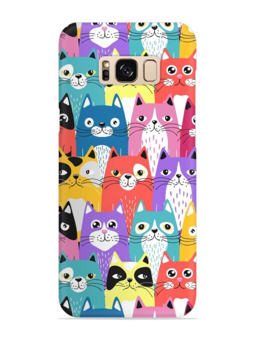 Funny Cartoon Cats Snap Case for Samsung Galaxy S8 Zapvi