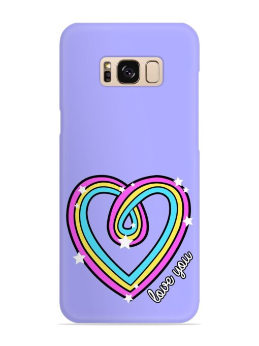 Colorful Rainbow Heart Snap Case for Samsung Galaxy S8 Zapvi