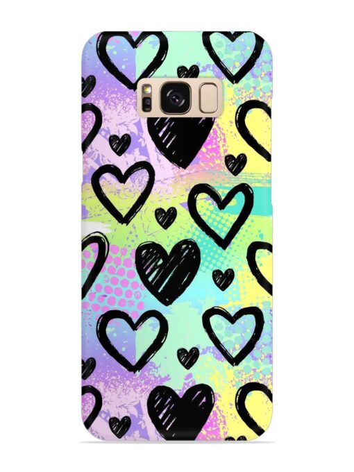 Bright Pattern Hearts Snap Case for Samsung Galaxy S8 Zapvi