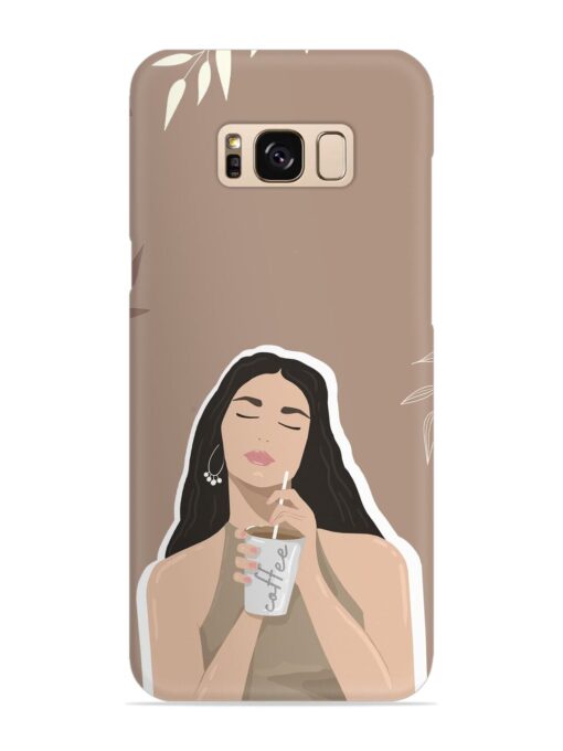 Girl With Coffee Snap Case for Samsung Galaxy S8 Zapvi