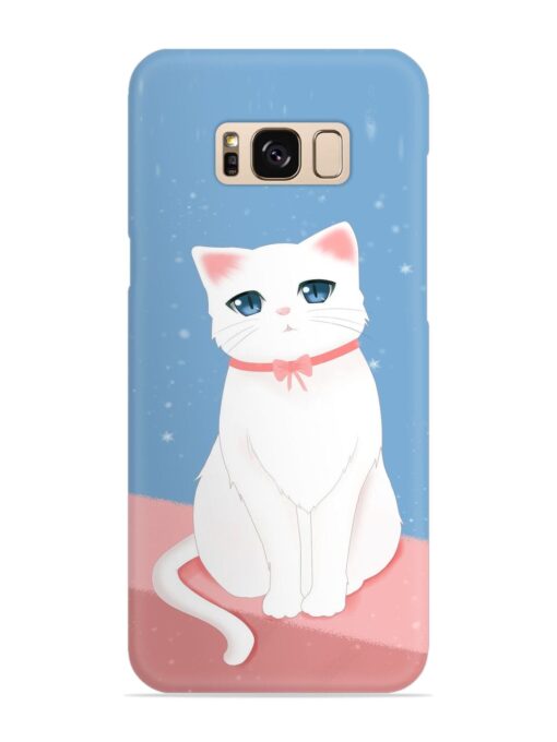 Cute White Cat Snap Case for Samsung Galaxy S8 Zapvi