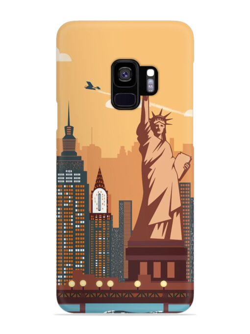 New York Statue Of Liberty Architectural Scenery Snap Case for Samsung Galaxy S9 Zapvi