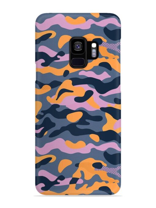 Camouflage Army Military English Orange Art Snap Case for Samsung Galaxy S9 Zapvi