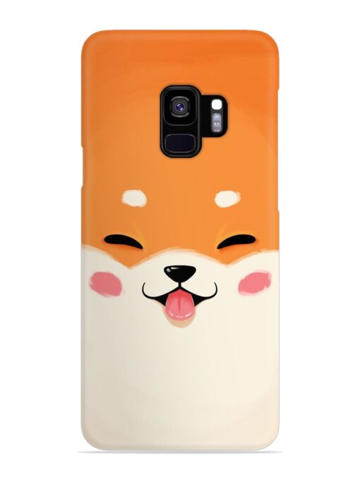 Cute Dog Face Vector Snap Case for Samsung Galaxy S9 Zapvi