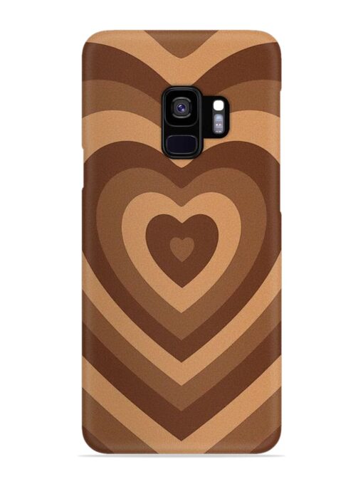 Brown Heart Snap Case for Samsung Galaxy S9 Zapvi