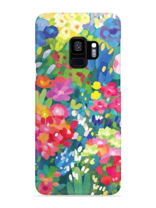 Watercolor Flower Art Snap Case for Samsung Galaxy S9 Zapvi