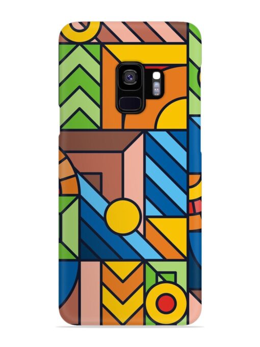 Colorful Geometric Snap Case for Samsung Galaxy S9 Zapvi