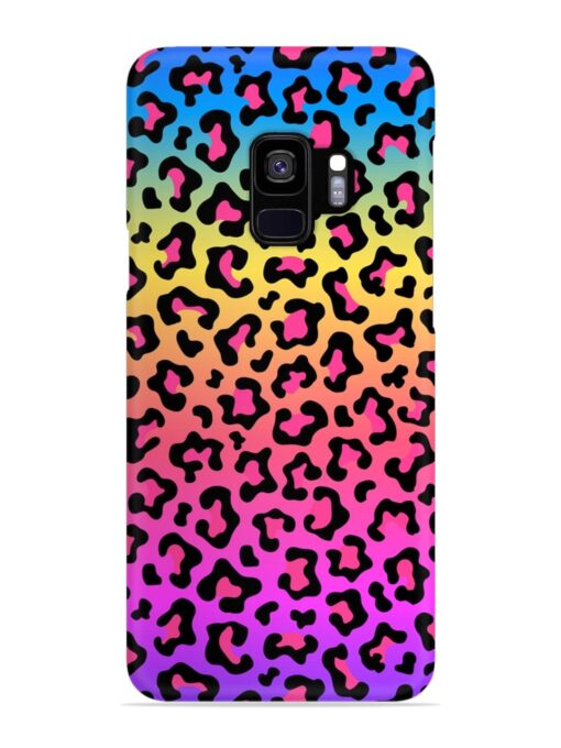 Neon Rainbow Colored Snap Case for Samsung Galaxy S9 Zapvi