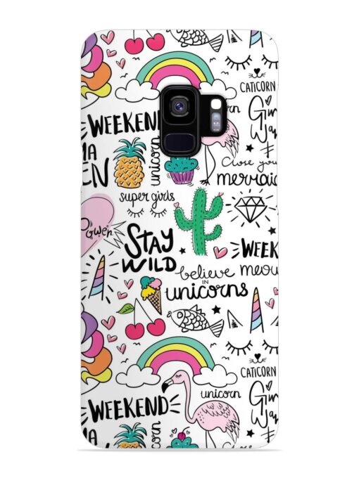 Unicorn Ice Cream Snap Case for Samsung Galaxy S9 Zapvi