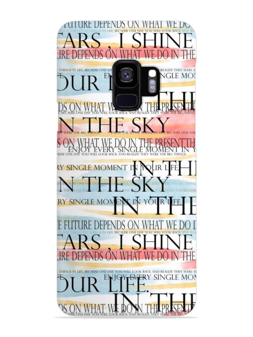 Seamless Slogans Pattern Snap Case for Samsung Galaxy S9 Zapvi