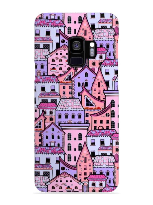 Seamless Pattern Houses Snap Case for Samsung Galaxy S9 Zapvi