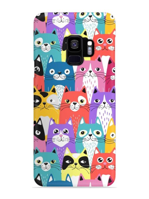 Funny Cartoon Cats Snap Case for Samsung Galaxy S9 Zapvi