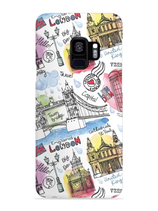 Vector London Landmark Snap Case for Samsung Galaxy S9 Zapvi