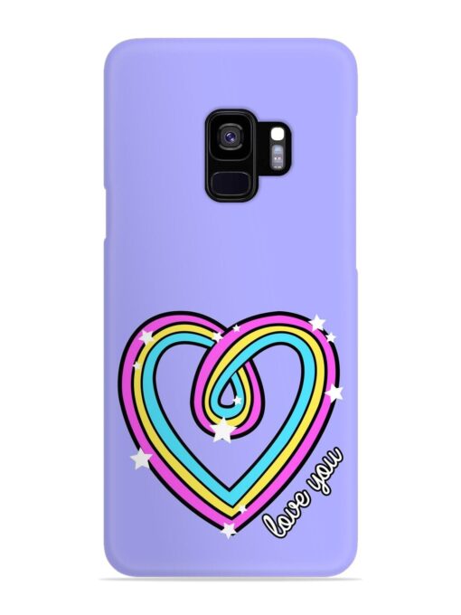 Colorful Rainbow Heart Snap Case for Samsung Galaxy S9 Zapvi