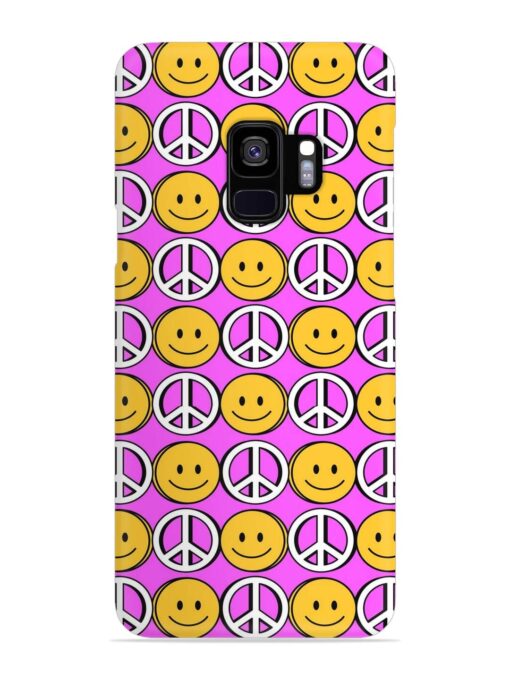 Smiley Face Peace Snap Case for Samsung Galaxy S9 Zapvi