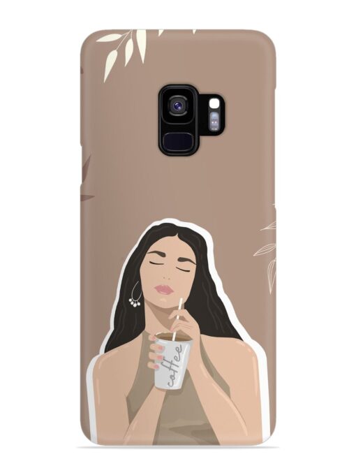 Girl With Coffee Snap Case for Samsung Galaxy S9 Zapvi