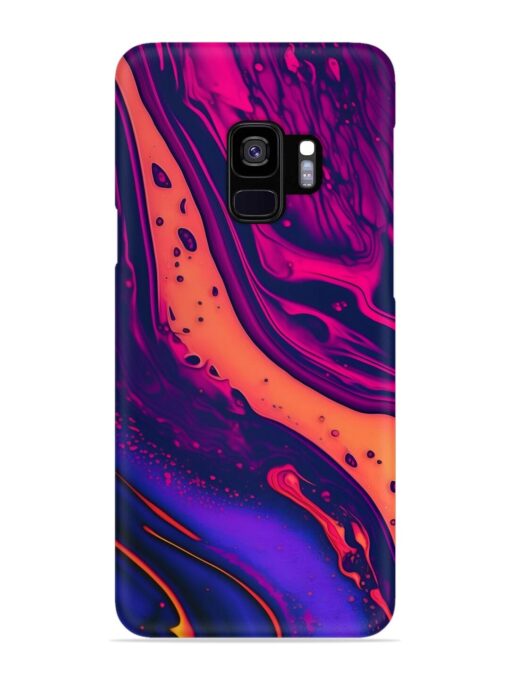 Fluid Blue Pink Art Snap Case for Samsung Galaxy S9 Zapvi