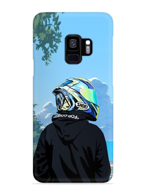 Rider With Helmet Snap Case for Samsung Galaxy S9 Zapvi