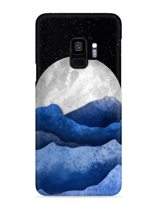 Full Moon Mountain Vector Snap Case for Samsung Galaxy S9 Zapvi