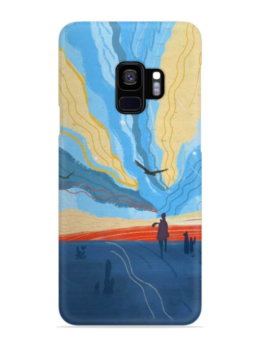 Minimal Abstract Landscape Snap Case for Samsung Galaxy S9 Zapvi