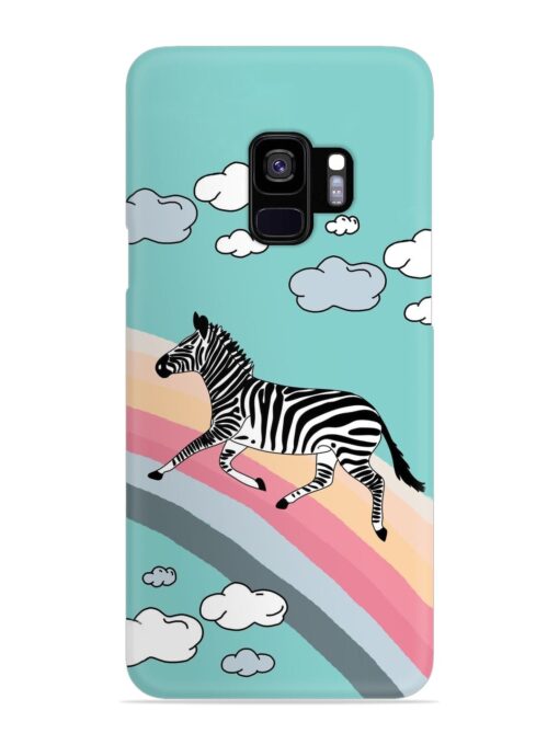 Running Zebra Snap Case for Samsung Galaxy S9 Zapvi