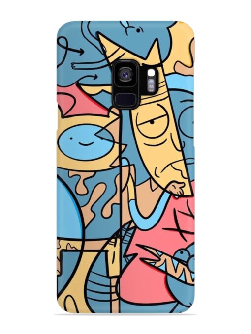 Silly Face Doodle Snap Case for Samsung Galaxy S9 Zapvi