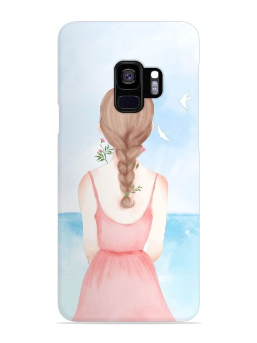 Watercolor Girl Vector Snap Case for Samsung Galaxy S9 Zapvi