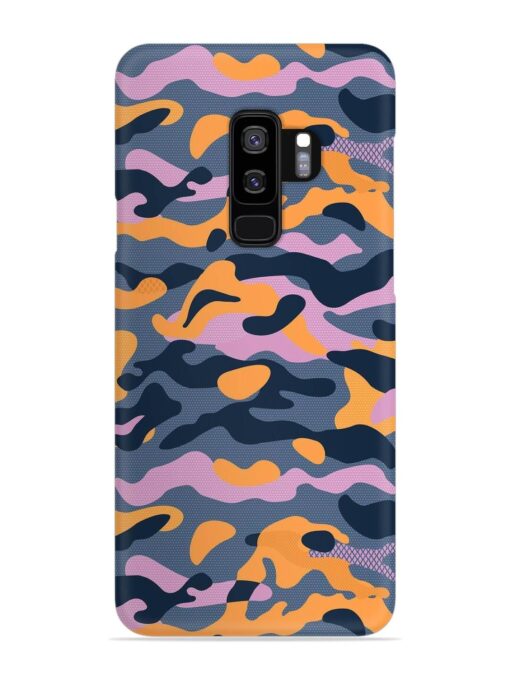 Camouflage Army Military English Orange Art Snap Case for Samsung Galaxy S9 Plus Zapvi