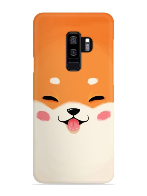 Cute Dog Face Vector Snap Case for Samsung Galaxy S9 Plus Zapvi