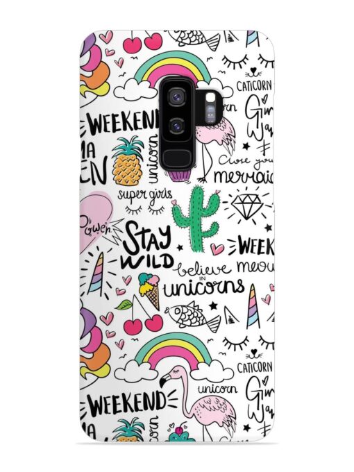 Unicorn Ice Cream Snap Case for Samsung Galaxy S9 Plus Zapvi