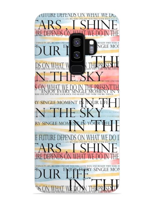 Seamless Slogans Pattern Snap Case for Samsung Galaxy S9 Plus Zapvi